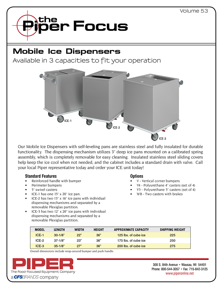 Piper Focus  - Mobile Ice Dispensers